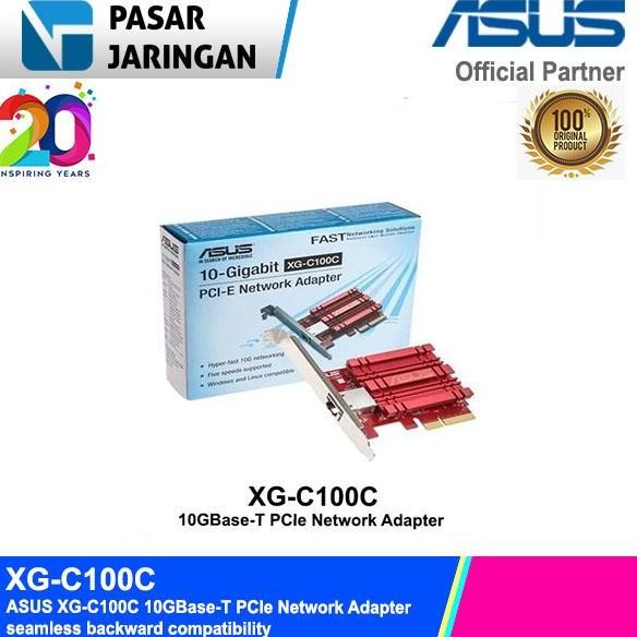 ASUS XG-C100C - Adaptateur réseau 10GBase-T PCIe rétrocompatible avec les normes 5/2,5/1G et 100