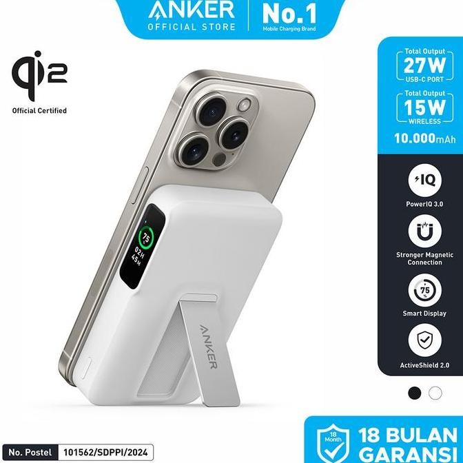 Power Bank MagSafe Baseus 5000 MAh Qi2 - Charge Sans Fil 15W, Support Pliable, Compatible IPhone 12-17, Noir