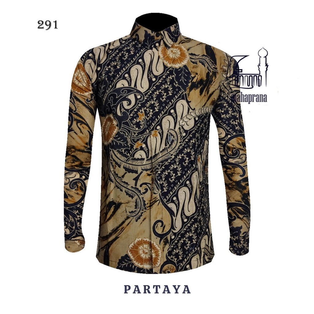Jual Batik Mahaprana Motif Partaya Kemeja Batik Pria Lengan Panjang dan ...