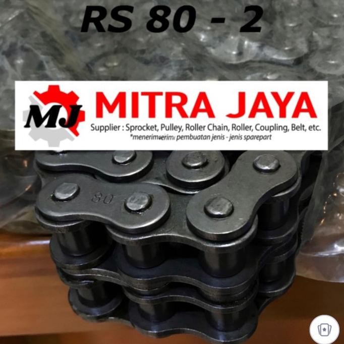 Jual Roller Chain Rs 80-2 (Rantai Sprocket Double) Original | Shopee ...