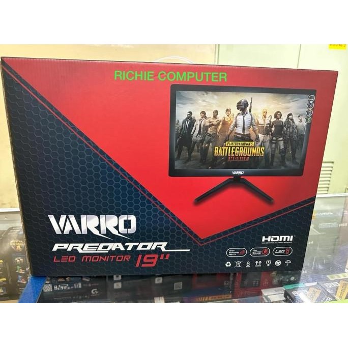 Jual BARU MONITOR LED VARRO 19 INCH PREDATOR GAMING HDMI,VGA GARANSI ...