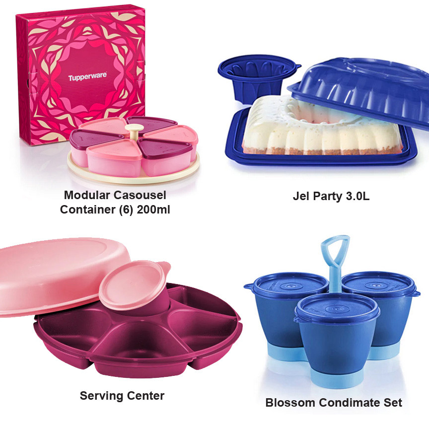 Jual Tupperware Modular Carousel Set dengan Kotak / Tempat Penyajian ...