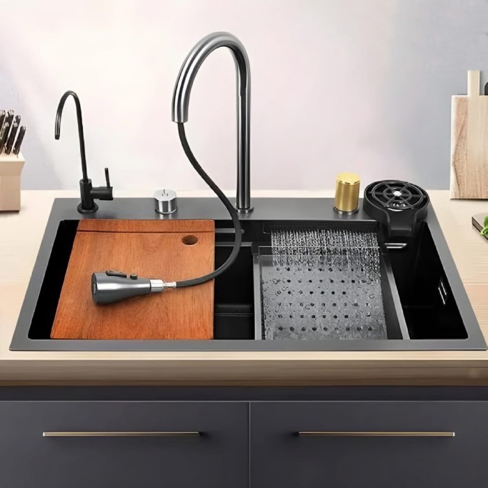 Jual Kitchen Sink Modern Kitchen Sink Luxury Black | Shopee Indonesia
