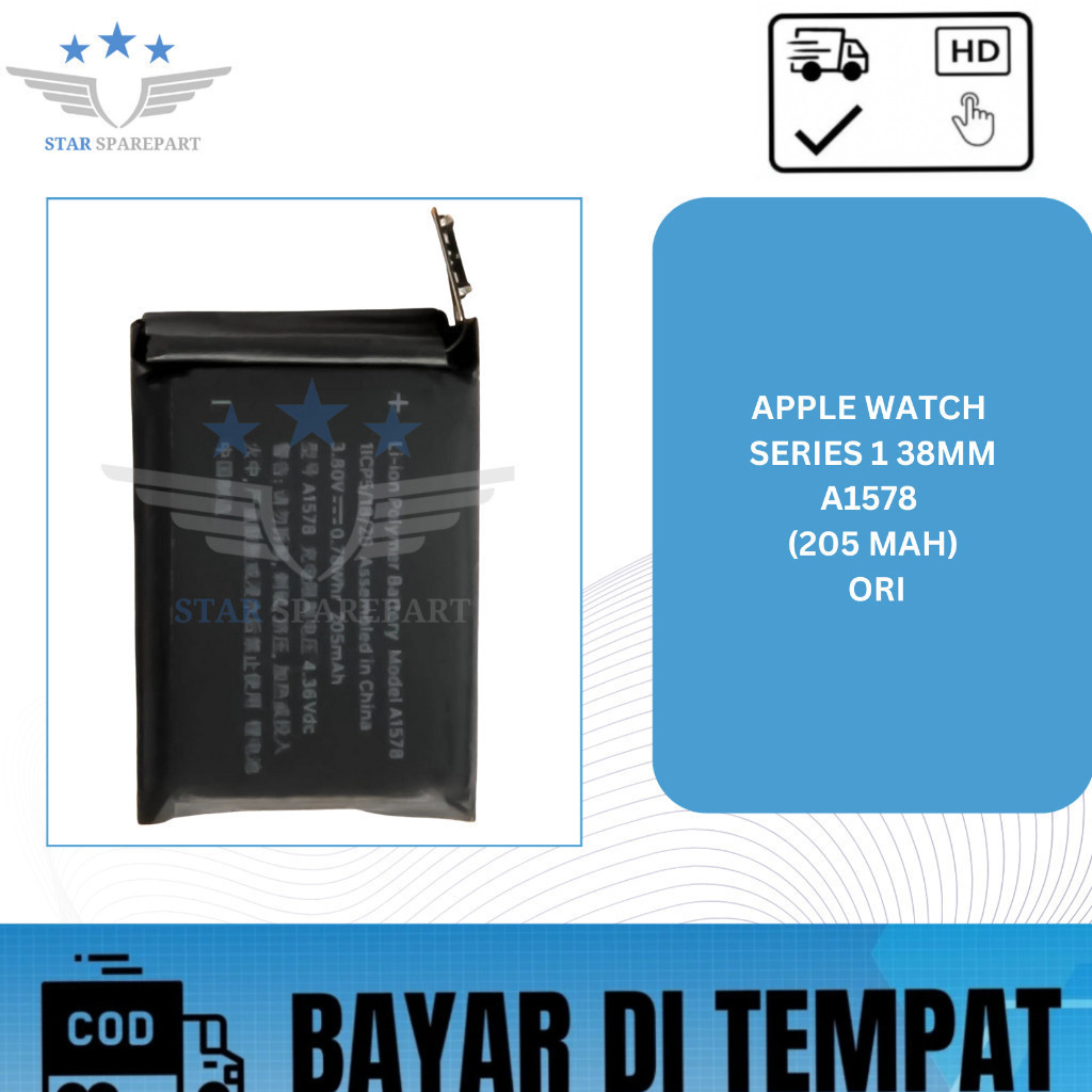 Jual BATERAI APPLE WATCH SERIES 38MM A1578 205 MAH BATRE