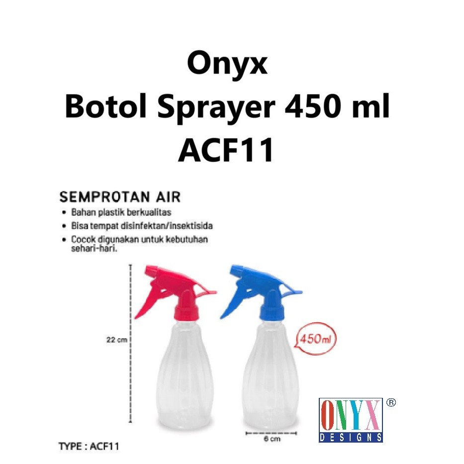 Jual ONYX SEMPROTAN BOTOL SPRAYER 450ML ACF11 SEMPROTAN AIR | Shopee ...