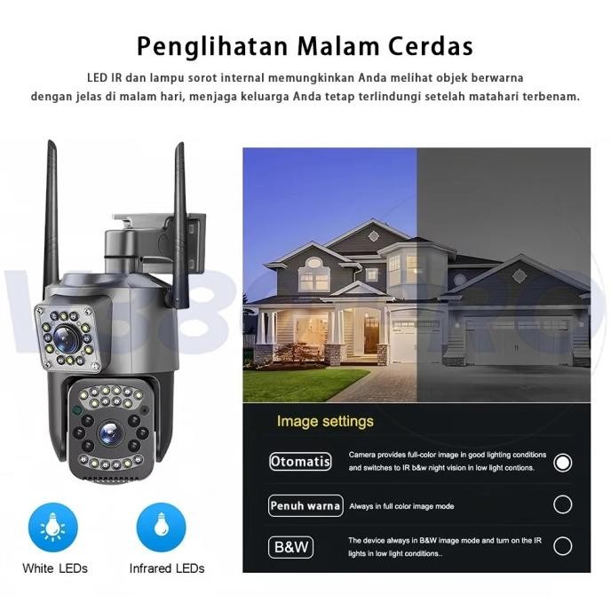 Jual V380 PRO CCTV WIFI 4K 8MP DUAL LENS OUTDOOR IP66 WATERPROOF IP ...