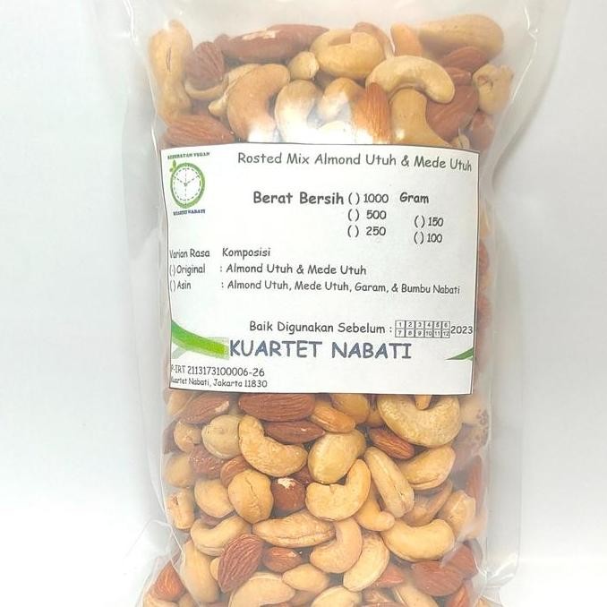 Jual 500gr Mix Roasted Almond Utuh dan Mede / Cashew Utuh Varian Rasa ...