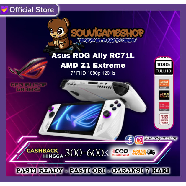 Jual Asus ROG Ally RC71L Portable Gaming AMD Z1 Extreme 16GB Storage ...