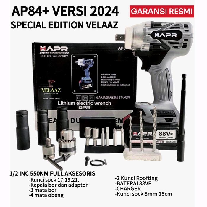 Jual HARGA DISC - APR impact wrench type ap84+ 550nm 1 baterai 88v ...