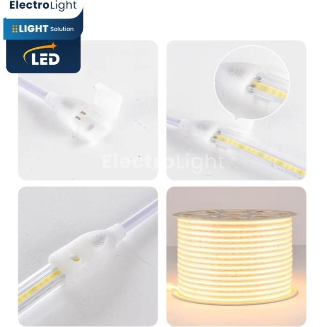 Jual HARGA DISC - Lampu strip LED COB 220V 1 roll 50 Meter dotless ...