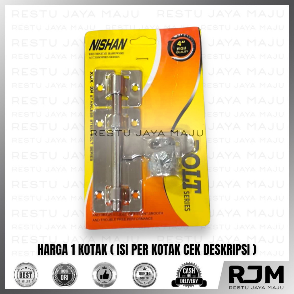 Jual [12 pcs] NISHAN Grendel Overval 4 6 8 
