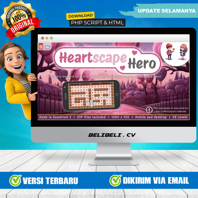 Jual Source Code HTML 5 Game - Heartscape Hero HTML5 Maze game | Shopee ...