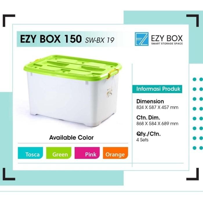 Jual Ezy Box Container Box Plastik 128 130 148 150 168 Liter Kotak ...