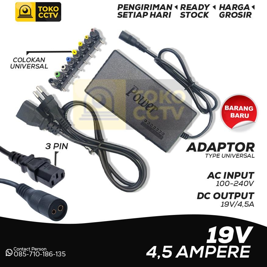 Jual Adaptor 19V 4,5A Universal, Bisa Digunakan untuk Semua Jenis ...