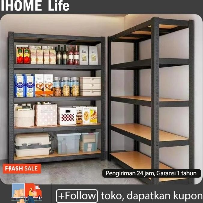 Jual rak besi siku 4 susun Rak gudang/Rak Besi Layer/Rak layer menjadi ...