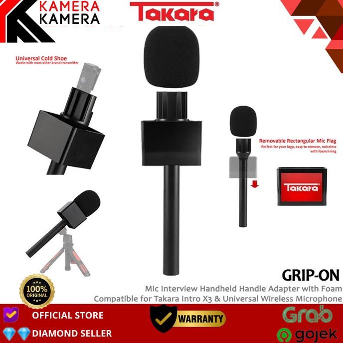 Jual BEST TAKARA GRIP-ON UNIVERSAL INTERVIEW MIC HANDHELD HANDLE ...