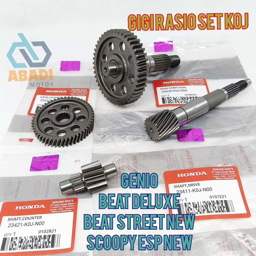Jual Gear Gir Rasio Set Ori Honda KOJ Genio Beat Deluxe Scoopy ESP New ...