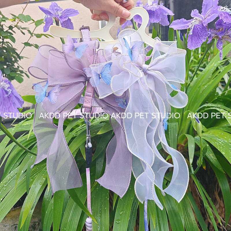 Jual Planet Ekor COD Big Bow Pet Cat Dog I-Shaped Leash Chain Anti ...