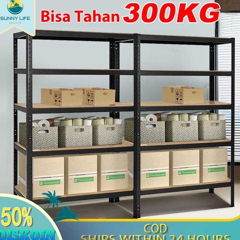 Jual Rak Besi Siku 5 Tingkat Rak Susun Serbaguna Rak Penyimpanan Rak ...