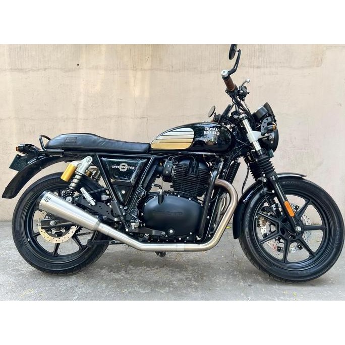 Jual 2 x 2 Full System Exhaust FAT CANS - Royal Enfield Interceptor 650 ...