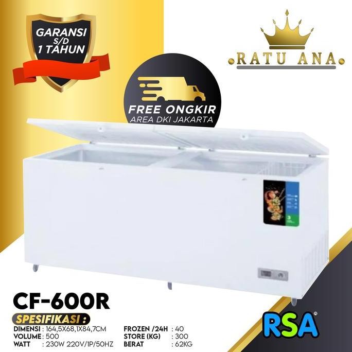 Jual Tersedia FREEZER RSA CF600R / CH 600R / CH-600R CHEST FREEZER ...