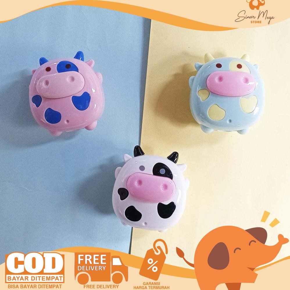 Jual Bas-12 Tc21 Gha-68 Fancy Rautan 1 Lubang No. 1909 Cute Cow Pencil ...