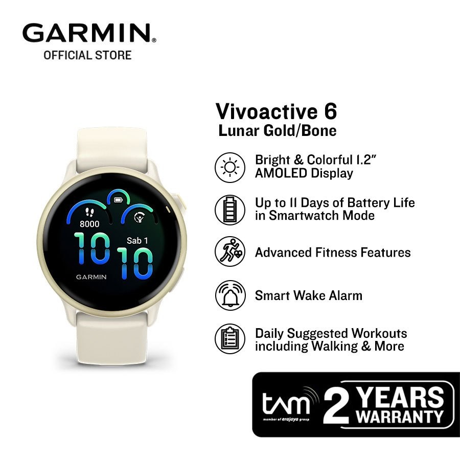 Jual Garmin Vivoactive Lunar Gold/Bone Shopee Indonesia