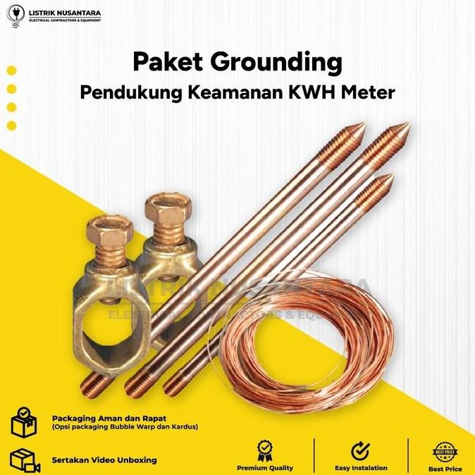 Jual Paket GROUNDING Stick Rod Rood Keamanan Meteran KWH Listrik ...