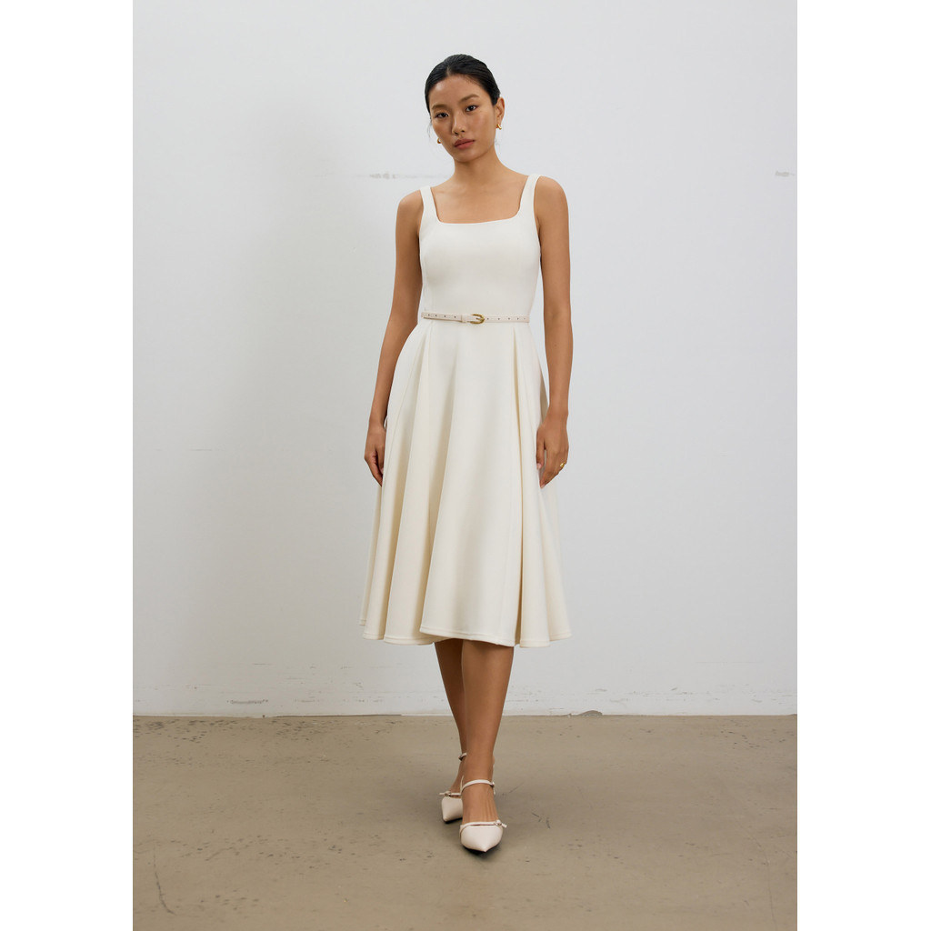 Jual Love Bonito - Dress Wanita - BraFree by LB Reina Ballerina Midi Dress  | Shopee Indonesia