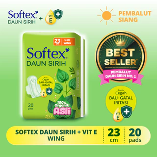 Softex Daun Sirih + Vitamin E 23cm 20s - Pembalut Daun Sirih Siang