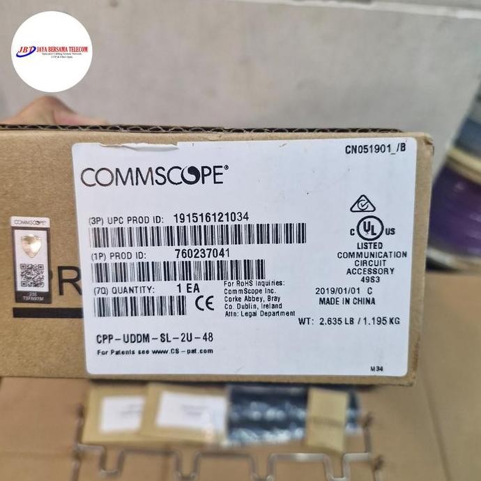 Jual Patch Panel 48Port Cat.6 Loaded/Komplit Modular Commscope Original ...