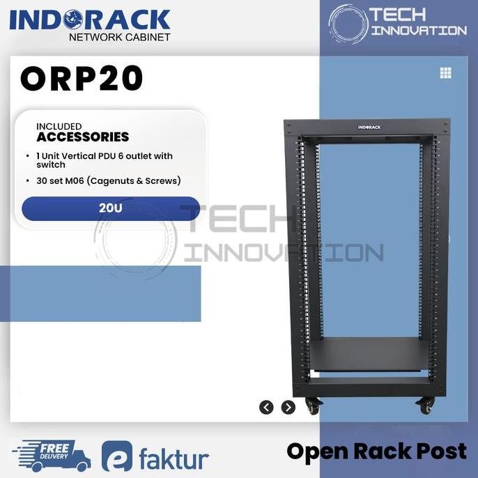 Jual Indorack Open Rack Post 20U Depth 600 - 900Mm Adjustable Rak Orp20 ...