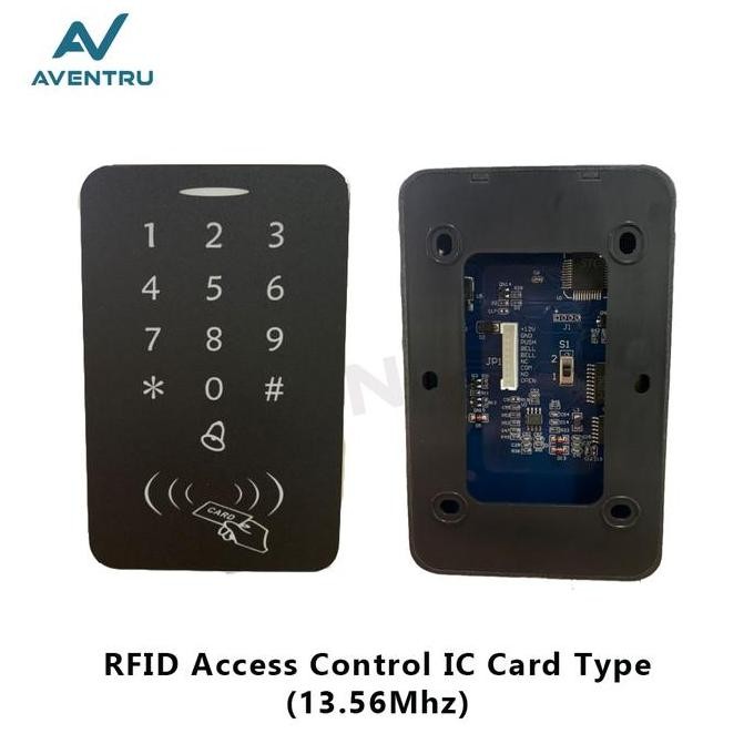 Jual RFID Access Control Panel Keypad Card Password Door Lock 13.56Mhz ...