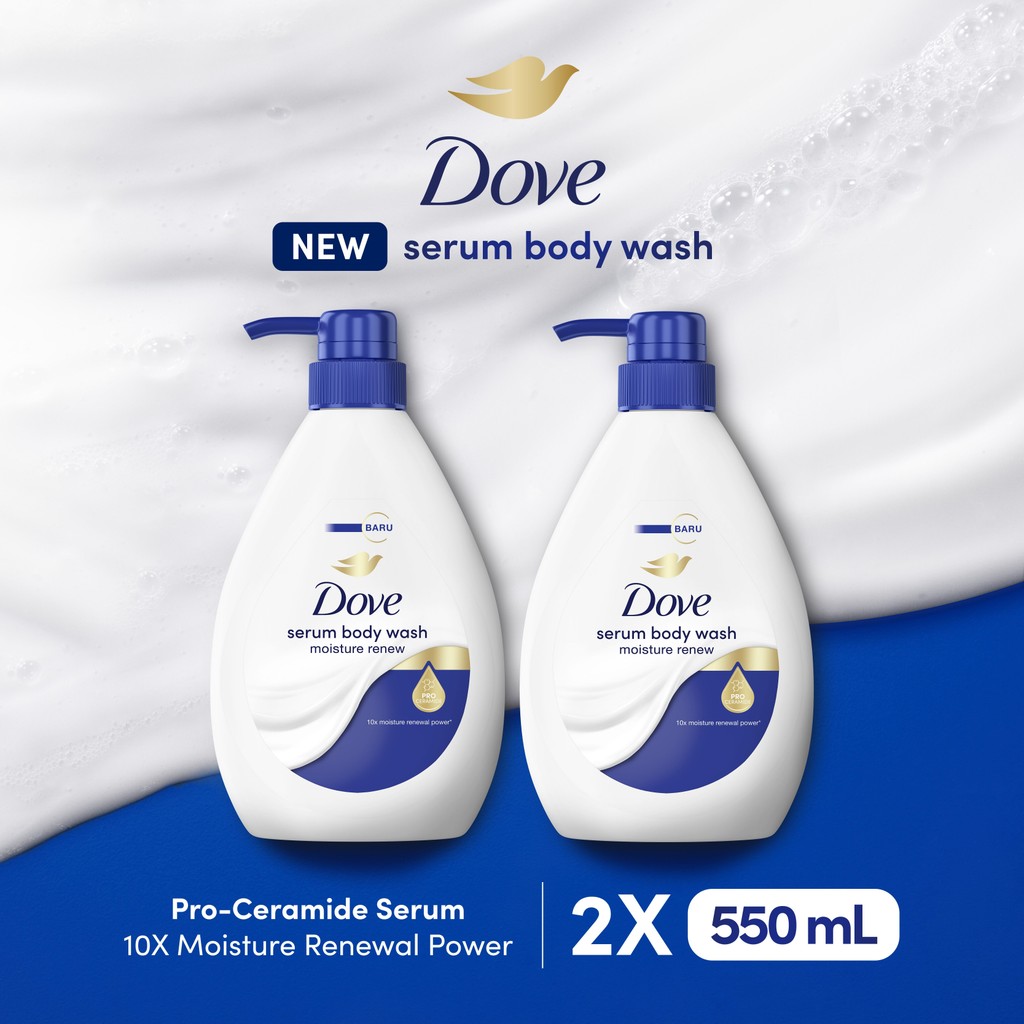 Jual Dove Serum Body Wash Pro-Ceramide - Moisture Renew 550ml Twinpack ...
