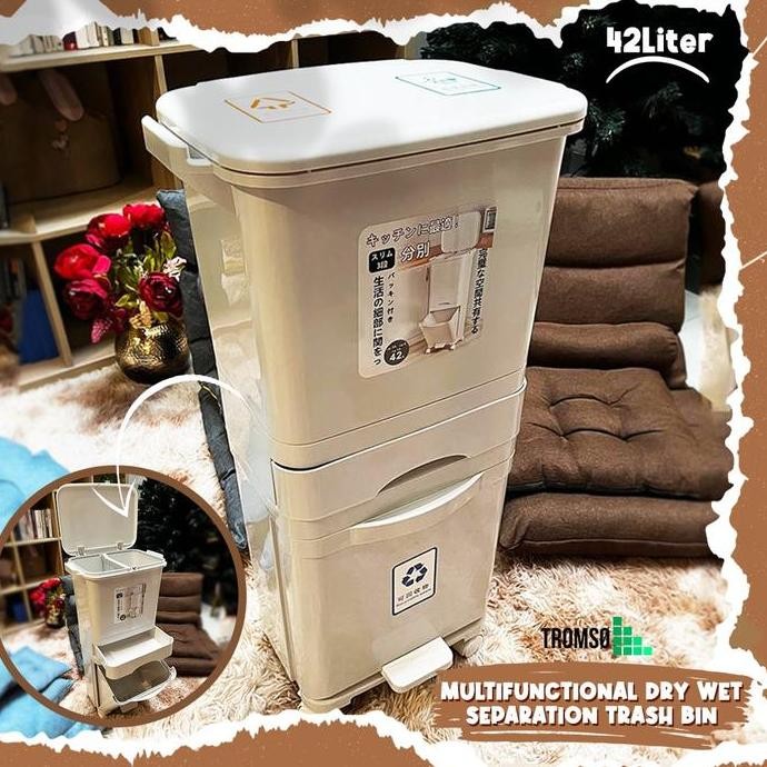 Jual Tromso Tempat Sampah Roda Penyimpanan Besar Serbaguna 42/45 LITER ...