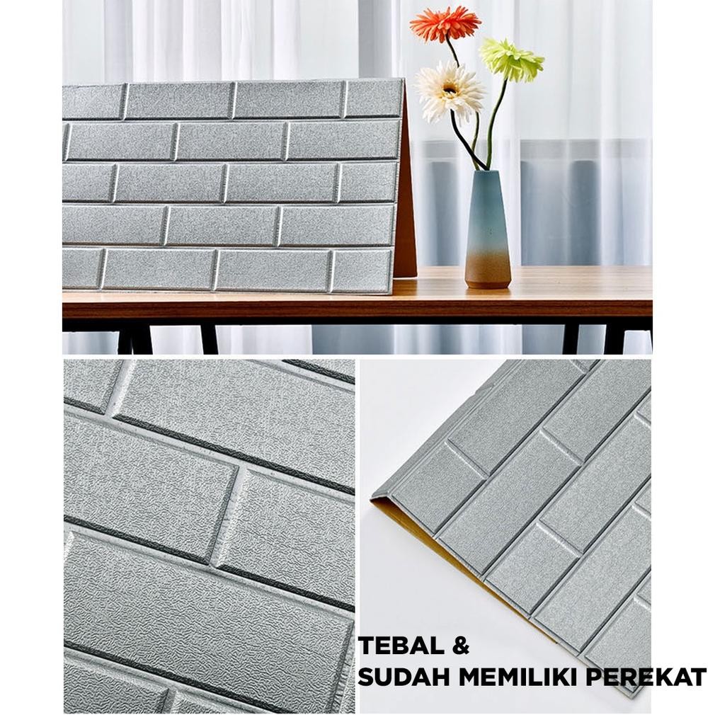 Jual Wallpaper Tempel Sticker Dinding FOAM Timbul 3D Classic Motif ...