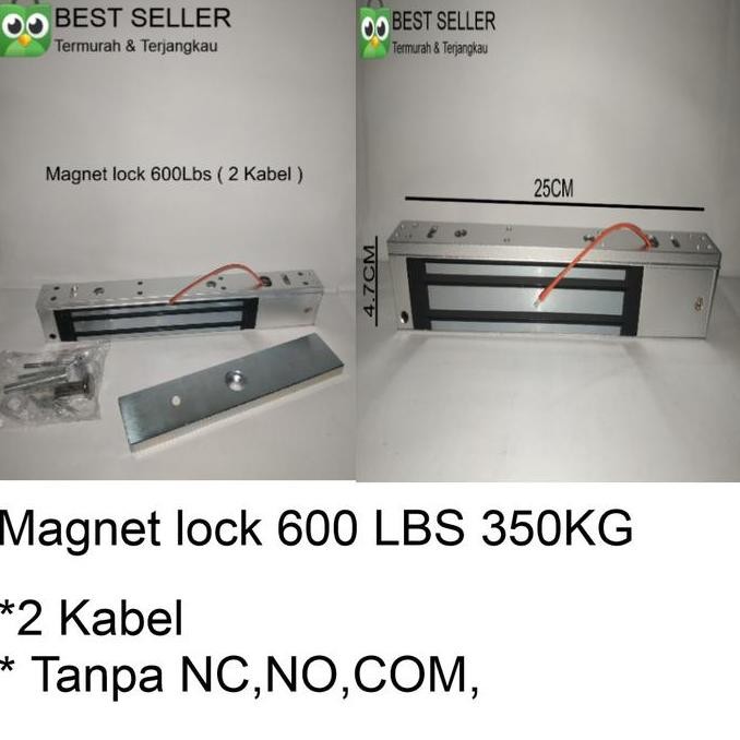 Jual Magnetic Door Lock Mlock 600 Lbs 280 Kg With Led Merah | Shopee ...
