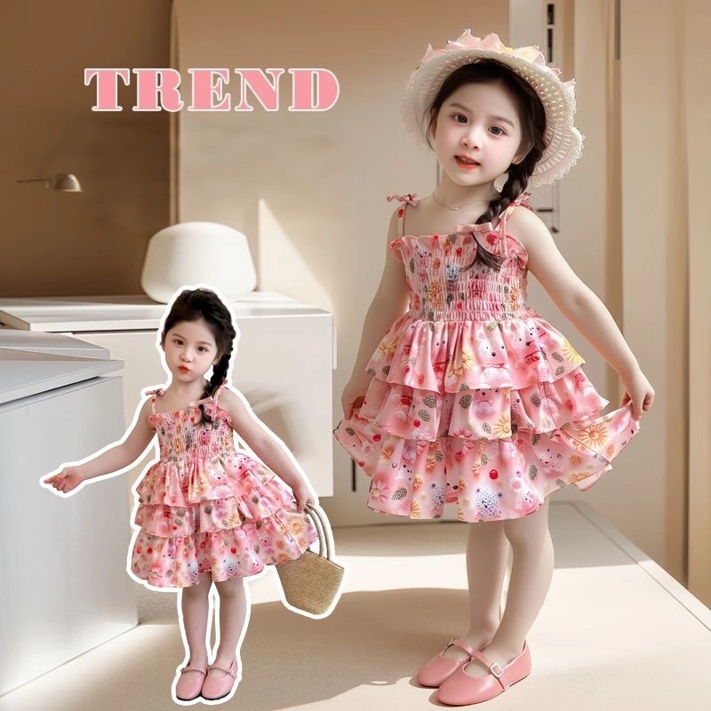 Jual [PRINCESS KESLI] 2-11 Tahun Gaun anak perempuan musim panas rok ...