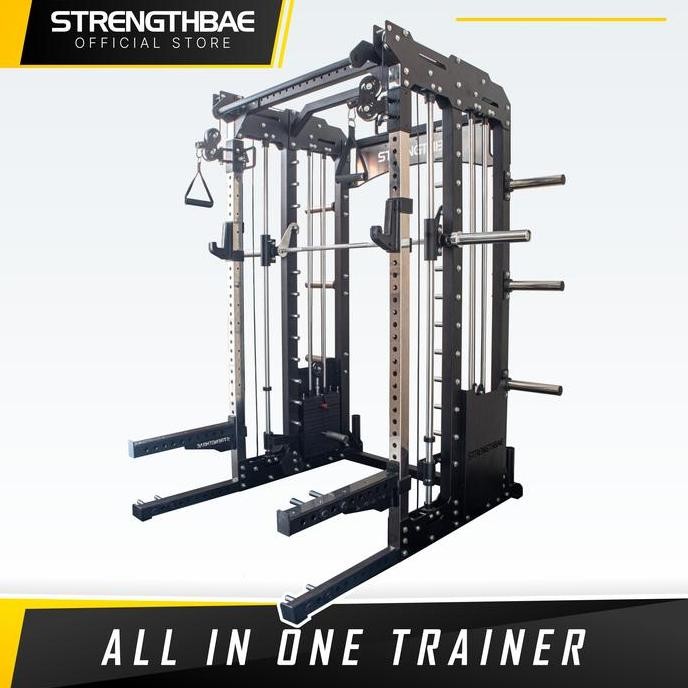 Jual All In 1 Trainer STRENGTHBAE Power Rack Smith Machine Cable ...