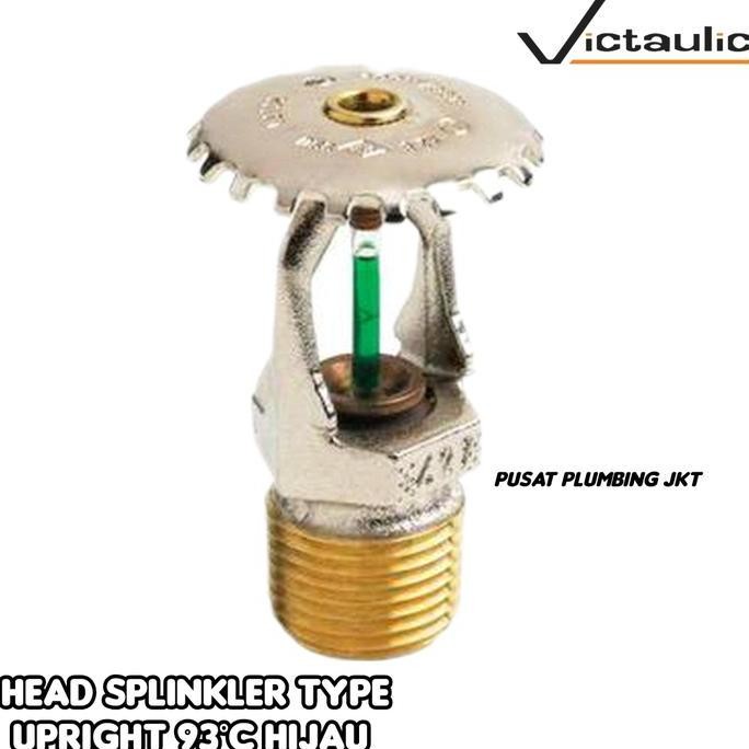 Jual Head Splinkler Upright 93'C Hijau Victaulic Drat 1/2