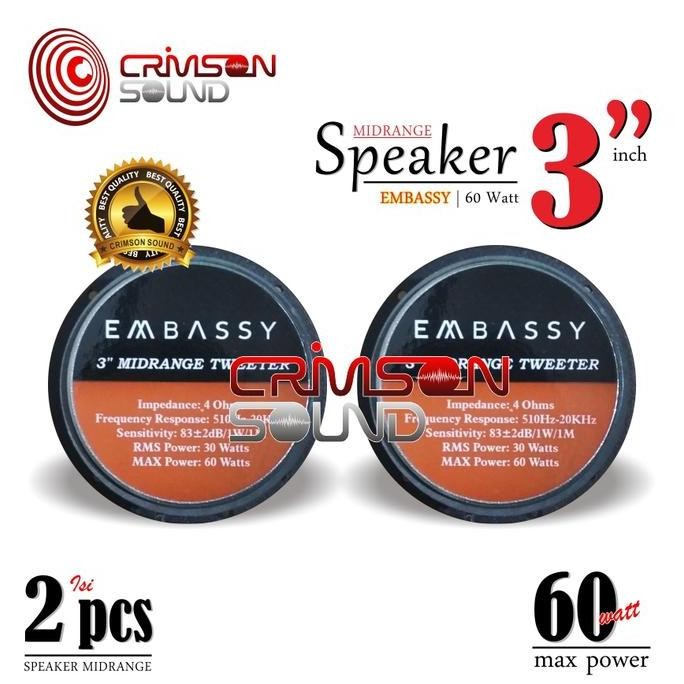 Jual Speaker Mid Range 3 Inch Embassy/ Midrange Speaker | Shopee Indonesia