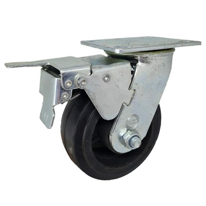 Jual Roda Karet Hard Rubber Heavy Duty CASTER Taiwan 5 inch Rem ...