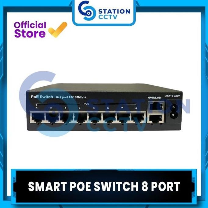 Jual Smart POE Switch Gigabit 10 Port with 8 POE + 2 Uplink | Shopee ...