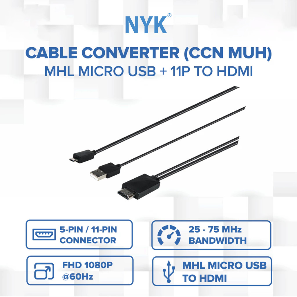 NYK Cable MHL Converter Micro USB 11P To HDMI COD (6)