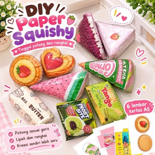 Jual (ISI 6 LEMBAR) DIY Paper Squishy A5 Full Color Tinggal Gunting ...