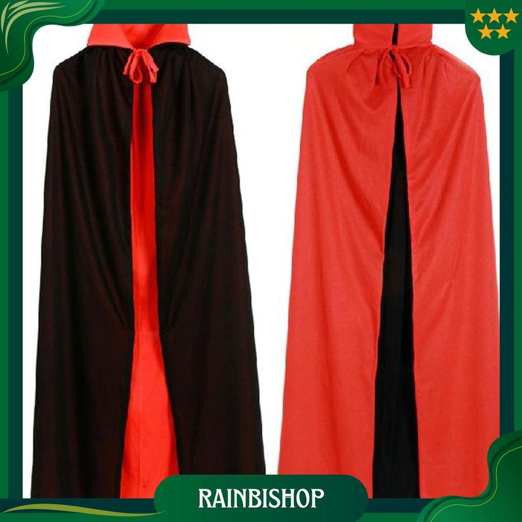 Jual Jubah Hitam Merah Halloween Kostum Gaun Mantel Di Tangan ...