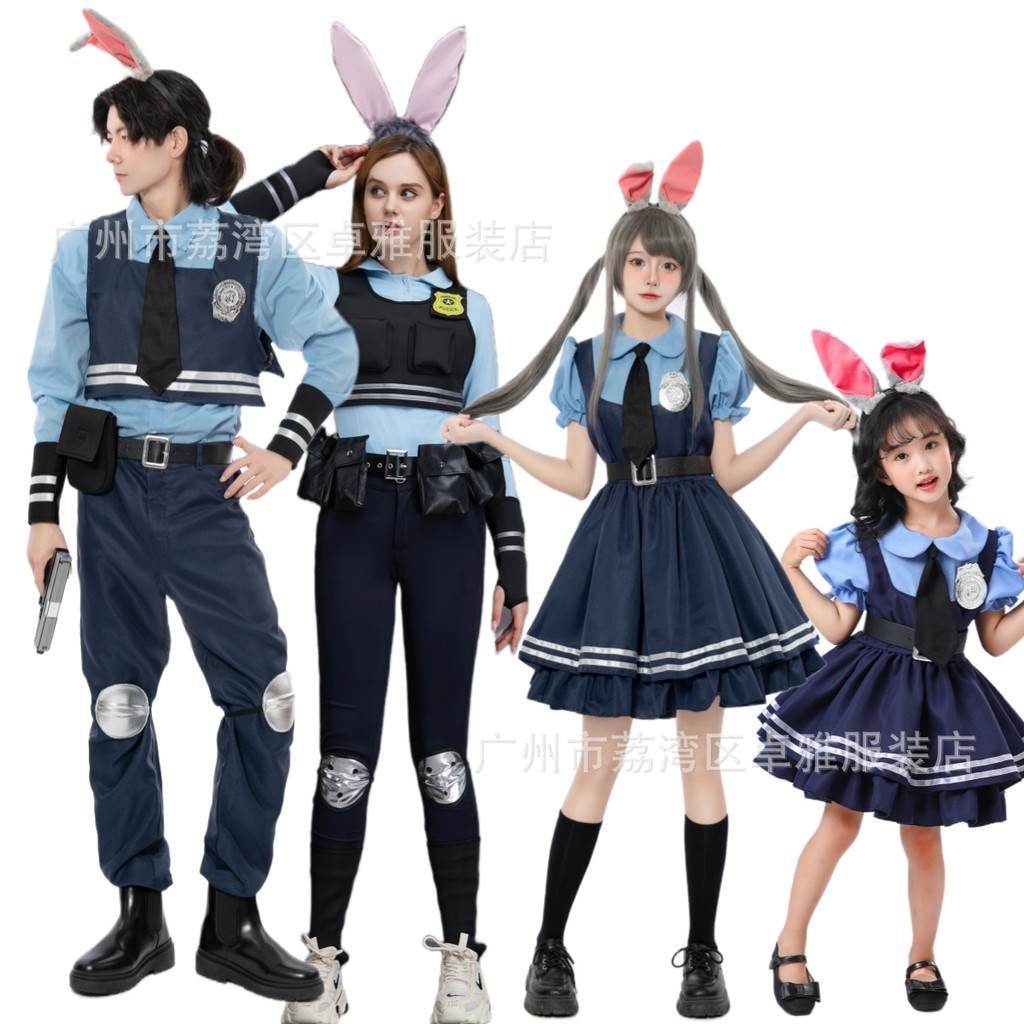 Jual Zootopia Judy Rabbit Police Officer cos Costume for Adults ...