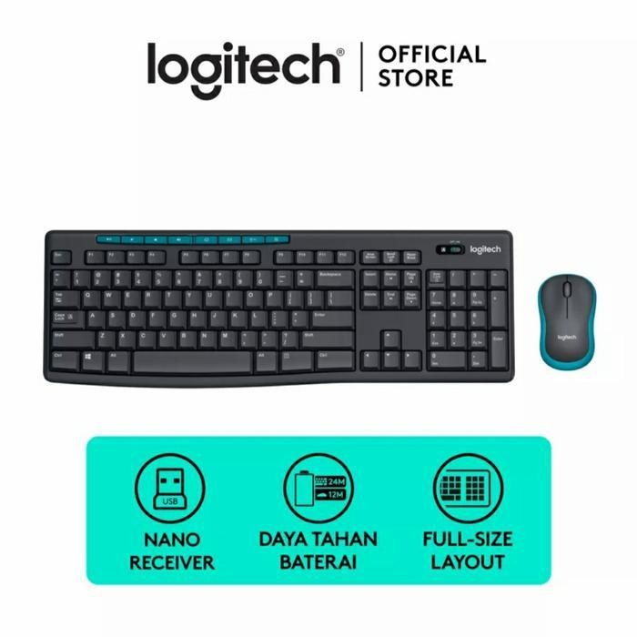 Jual Logitech MK275 Full Size Wireless Combo Keyboard Mouse - Black ...