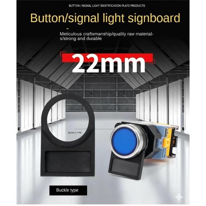 Jual cusss order] Plat Nama Label Holder Push Button Selector Pilot ...
