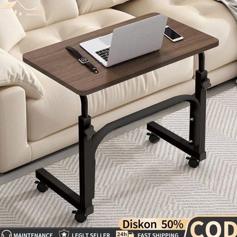 Jual COD Meja Laptop Serbaguna Meja Kerja Belajar Dengan Roda Meja ...